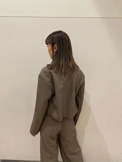 ELENDEEK ジャケット ノーカラージャケット ウールボアリバーシブル