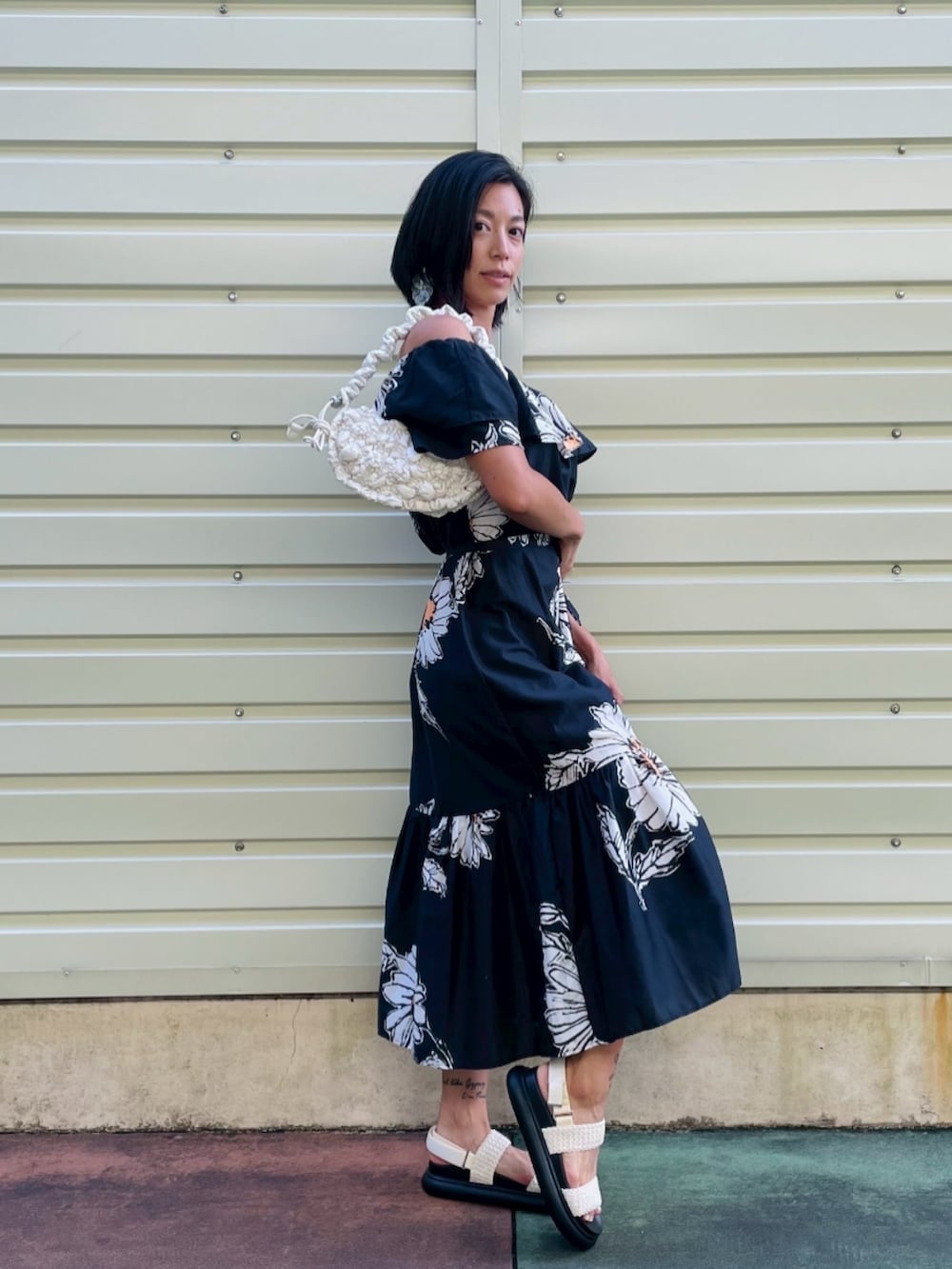 マーガレット フリル ミディワンピース | デシグアル(Desigual