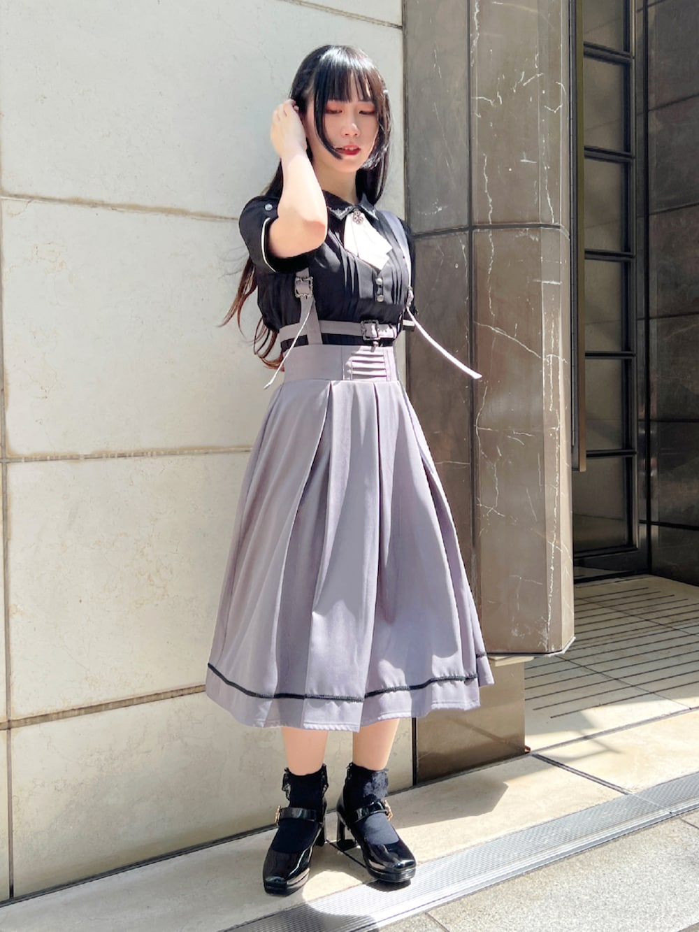 あり(axes femme PRESS)｜axes femmeのポンチョを使ったコーディネート