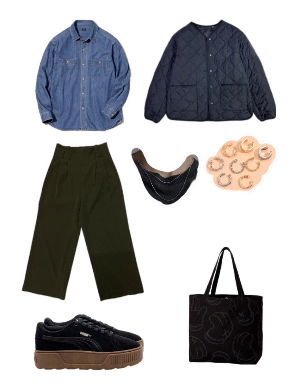「小個子穿搭、寬鬆、UNIQLO、厚底鞋、帽子、Levi's、寬褲」｜「Levi'sの2023-10 $1490（キャップ、ブルー系）」を使った、c.s.y.さん（レディース・154cm）の冬コーディネートの4枚目の写真
