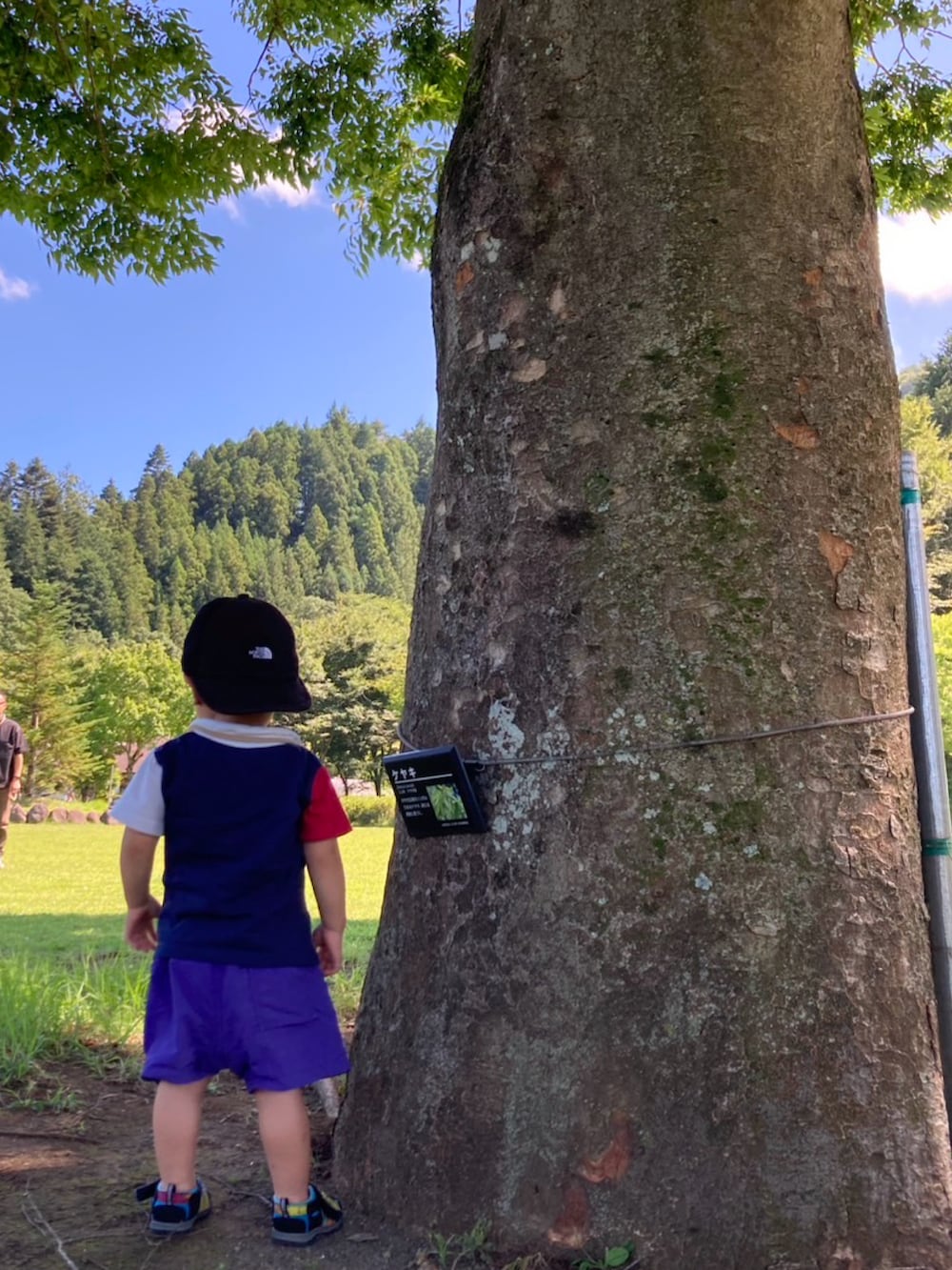 「1歳7ヶ月、1歳、ノースフェイス」｜「THE NORTH FACEの【KIDS】キャップ（キャップ、ブラック系）」を使った、Senさん（キッズ・80cm）の夏コーディネートの4枚目の写真