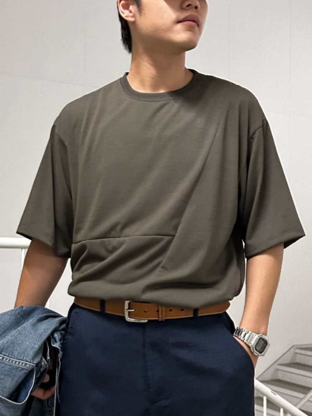 「Levi'sの【Levi's】「TYPE 2」トラッカージャケット（デニムジャケット、ブルー系）」を使った、Rightonさん（メンズ・175cm）の夏コーディネートの8枚目の写真