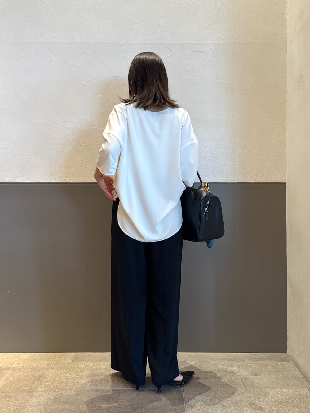 ジャージタックスリーブブラウス/セットアップ可/WEB限定カラー展開を