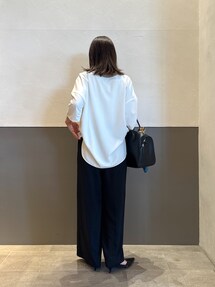 ジャージタックスリーブブラウス/セットアップ可/WEB限定カラー展開を