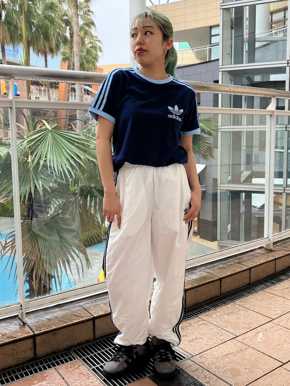 adidas テリー スリー ストライプス 半袖Tシャツ