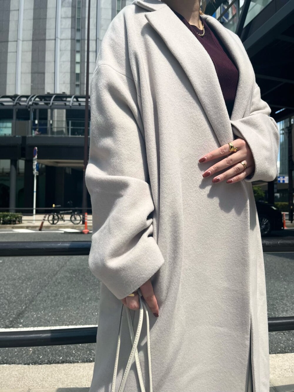 「選抜１」｜「ELENDEEKのHALF SLEEVE RIB KT（ニット/セーター、ブラウン系）」を使った、harukaさん（レディース・155cm）の夏コーディネートの6枚目の写真