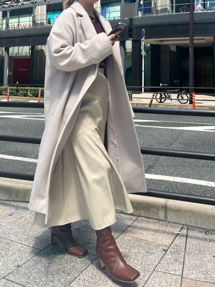 「選抜１」｜「ELENDEEKのHALF SLEEVE RIB KT（ニット/セーター、ブラウン系）」を使った、harukaさん（レディース・155cm）の夏コーディネートの3枚目の写真