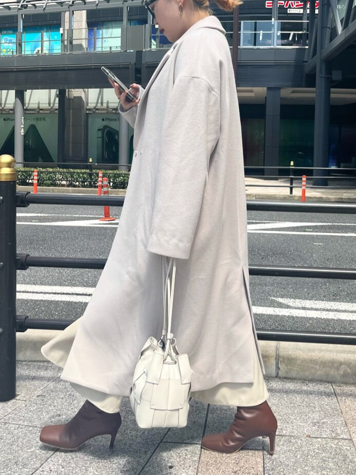 「選抜１」｜「ELENDEEKのHALF SLEEVE RIB KT（ニット/セーター、ブラウン系）」を使った、harukaさん（レディース・155cm）の夏コーディネートの2枚目の写真