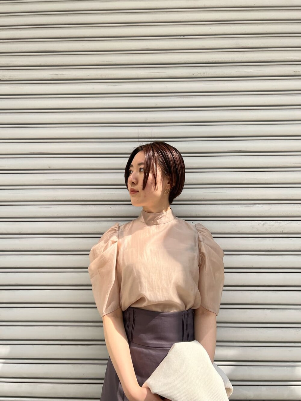 「選抜」｜「LAGUNAMOONのシアータックスリーブブラウス（シャツ/ブラウス、ベージュ系）」を使った、RUNA ONISHIさん（レディース・163cm）の春コーディネートの5枚目の写真