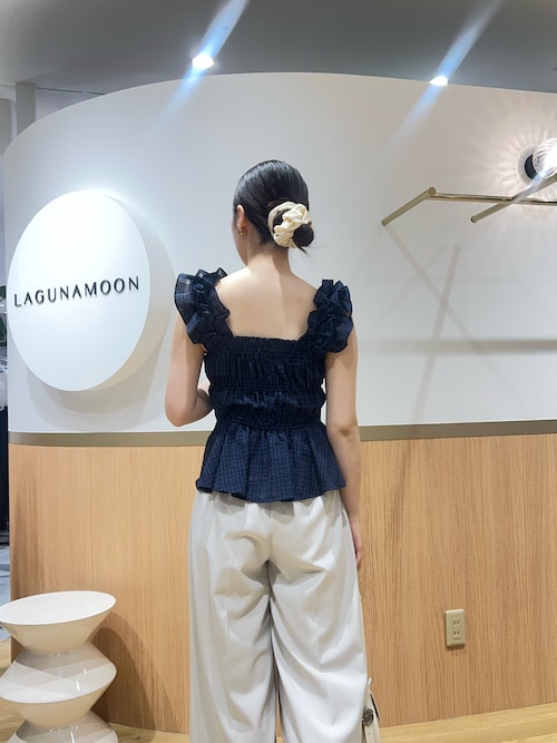 ラグナムーン 今季 ブラウス LAGUNAMOON（ラグナムーン） ブラウス シャツ ラッフルパイピング