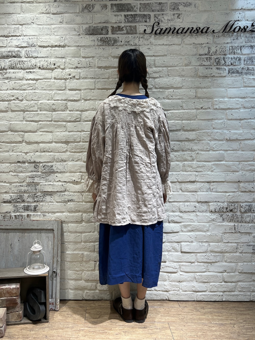 「サマンサ モスモス(Samansa Mos2)、Samansa Mos2、SM2、カジュアルコーデ、ゆったりコーデ、秋服準備はじめました、秋、ラフ」｜「Samansa Mos2のアイテム（ヘアアクセサリー、ベージュ系）」を使った、りんごさん（レディース・167cm）の秋コーディネートの3枚目の写真