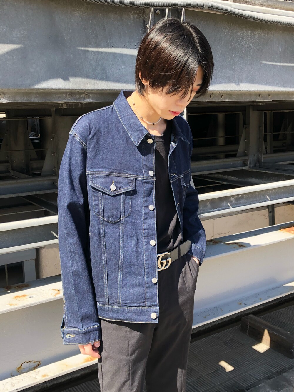 「シンプル、カジュアルコーデ、WEGO、プチプラ、デニムジャケット、スラックス、きれいめカジュアル、ootd、大人コーデ、プチプラコーデ、カジュアル、韓国ファッション、ブーツ、デニム」｜「WEGOのWEGO/ヒールブーツ（ブーツ、ブラック系）」を使った、r0i2k0i6さん（メンズ・178cm）の春コーディネートの2枚目の写真