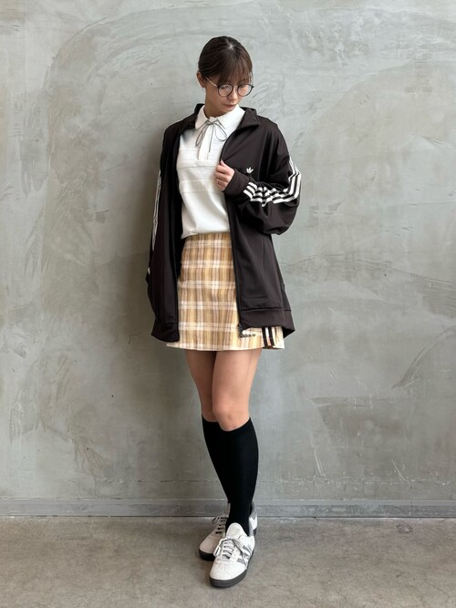 adidas 秋冬保温　セットアップ キルト長袖シャツ＆ボンディングスカート adidas 秋冬保温 セットアップ キルト長袖シャツ＆ボンディング