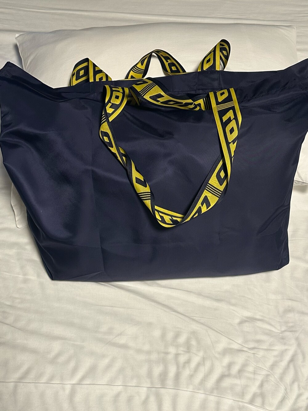 ブルー系のトートバッグ、ブルー系のその他雑貨を着用したレディースの秋コーディネートの3枚目の写真