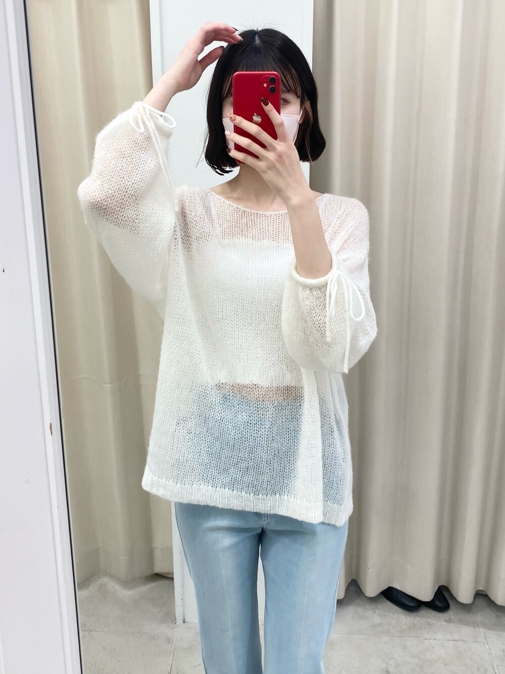 「ナイスクラップ、高身長女子、高身長コーデ、ootd、骨格ウェーブ、お出かけコーデ、デニム、パンツスタイル、シンプルスタイル、大人女子、オトナカジュアル、今日のコーデ、大人コーデ、春色、きれいめカジュアル」|「one after another NICE CLAUPの美脚ストレッチデニム(デニムパンツ、ブルー系)」を使った、moeさん(レディース・174cm)の冬コーディネートの5枚目の写真
