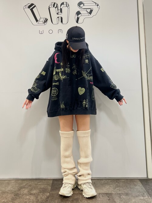 rurumu: echoes 恥ずかしく printed hoodie 最終値下げ