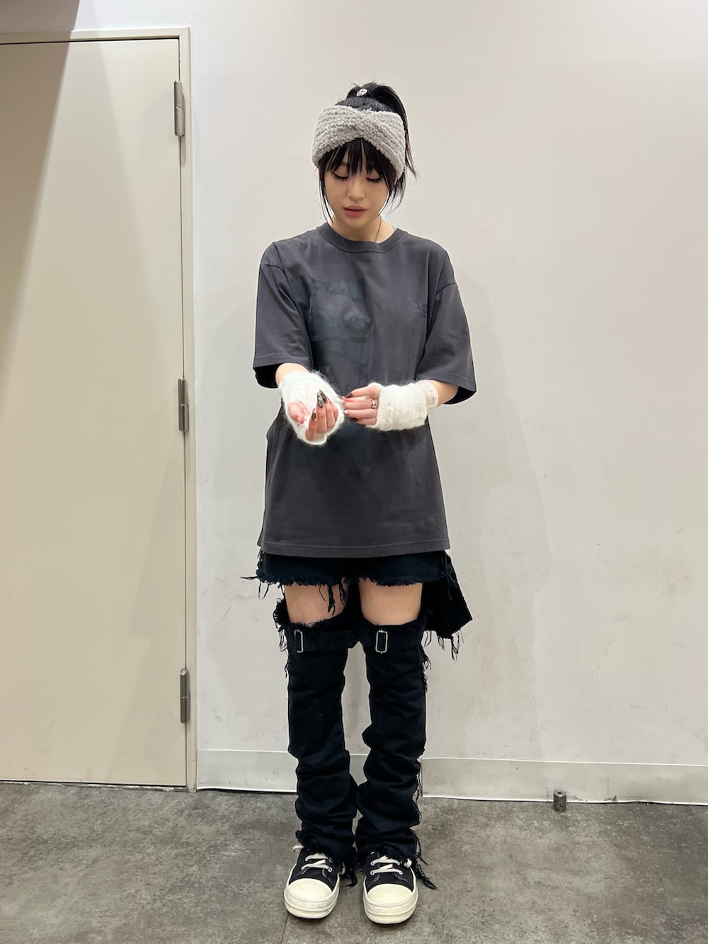 Voltage Control Filter デニムスカート レッグウォーマー付 Voltage