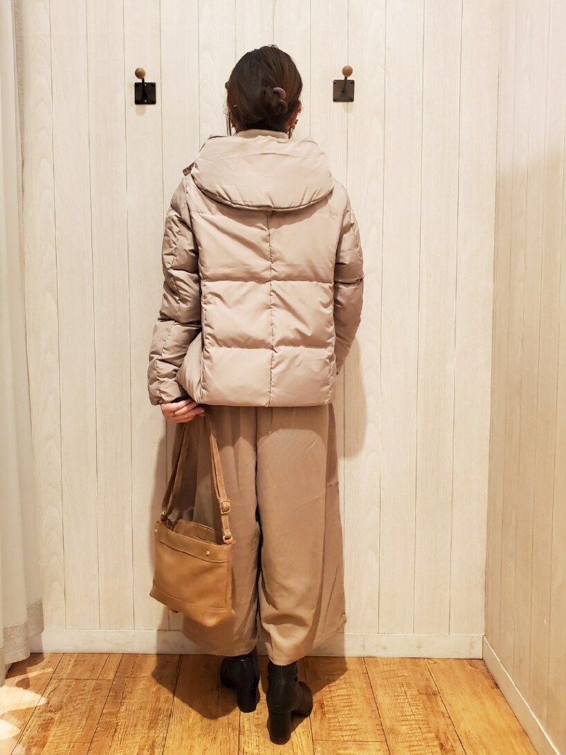 「真冬のあったかスタイル、オトナカジュアル、お出かけコーデ、着回しコーデ、大人女子、冬のコーデ、シューラルー、ママファッション、30代コーデ、ダウンジャケット、タートルニット、ボーダー、アウター」|「DRESKIPの【洗える/撥水】10の欲張りを満たす ボリューム襟 ダウンジャケット(ダウンジャケット/コート、ブラウン系)」を使った、Maaaaachanさん(骨格ストレート・レディース・165cm)の冬コーディネートの3枚目の写真