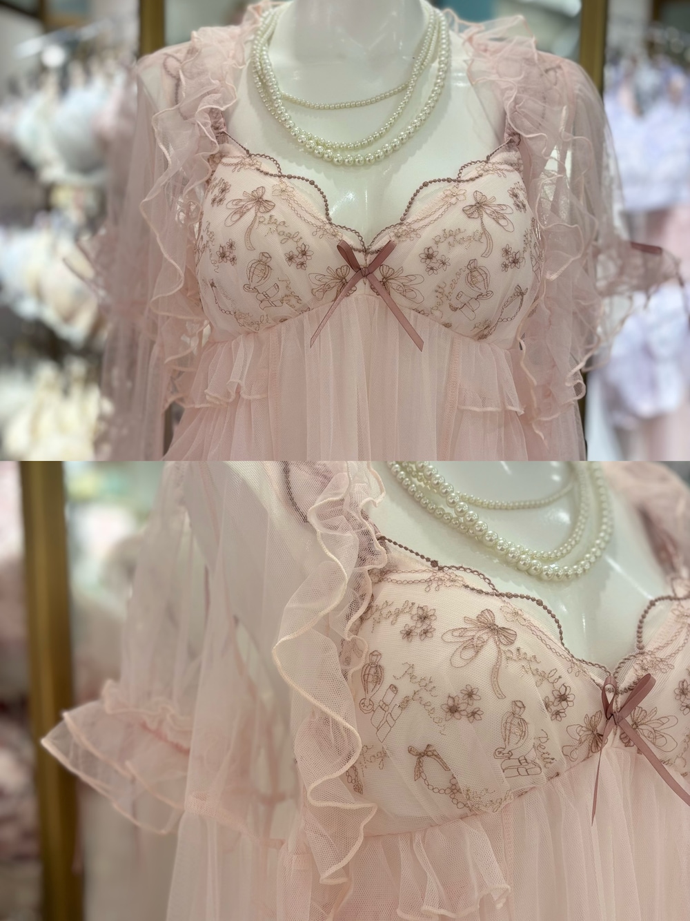ピンク系のその他アンダーウェア/インナー、ピンク系のその他アンダーウェア/インナー、ピンク系のナイトブラを着用したレディースの夏コーディネートの9枚目の写真