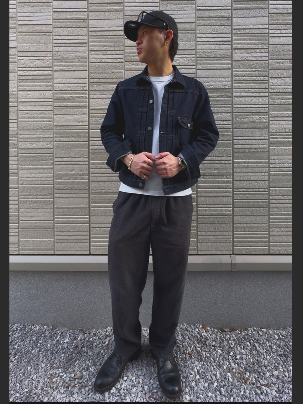 Dry Bonesのデニムジャケットを使った人気ファッションコーディネート