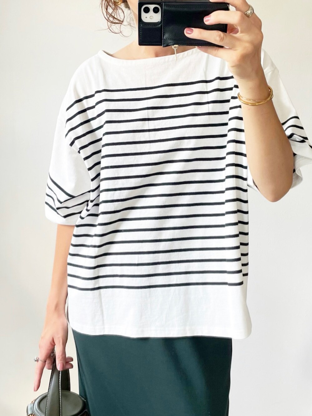 「NOFALL sangoのアイテム（Tシャツ/カットソー、その他）」を使った、kaochocoさん（レディース・161cm）の夏コーディネートの2枚目の写真