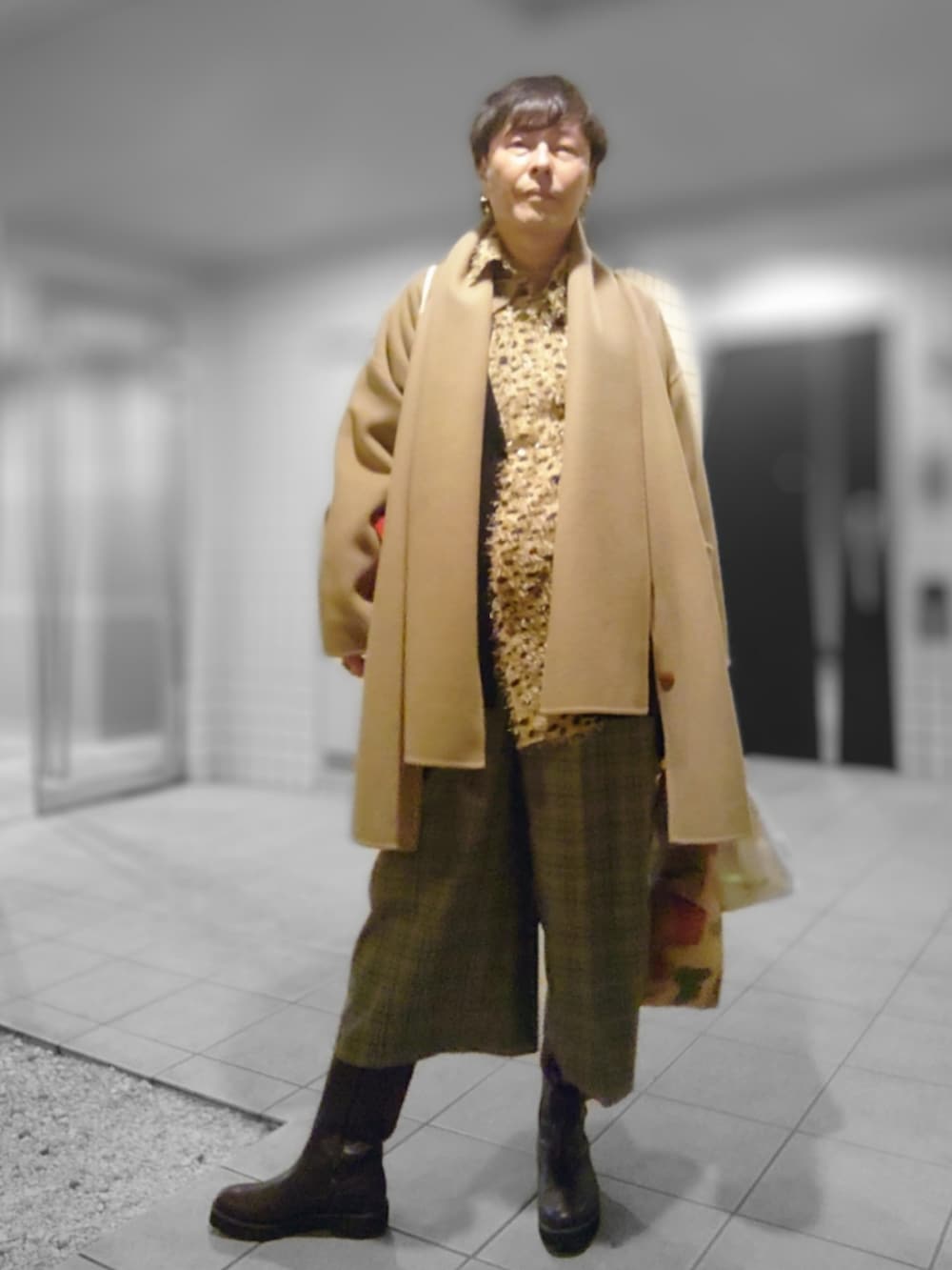 ヴィヴィアンチェック柄 ダブルブレストコート 46