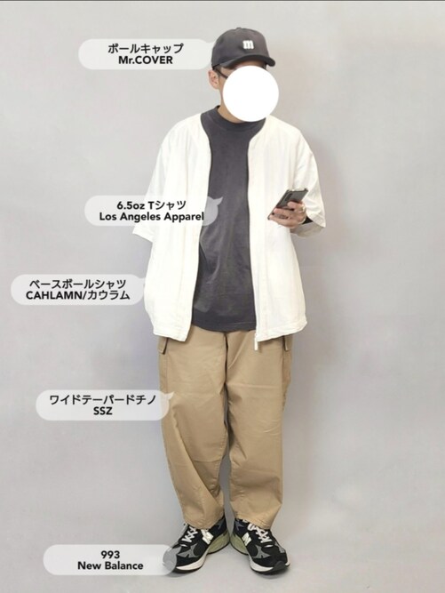 CAHLUMN/カウラム Brushed Poplin Baseball Shirt/ブラッシュド