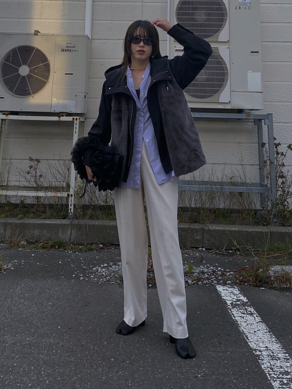 Miiさんの「ファーベスト付き マルチWAYマウンテンパーカー【洗濯機洗い可／撥水加工／花粉対応】（OPAQUE.CLIP）」を使ったコーディネートの2枚目の写真