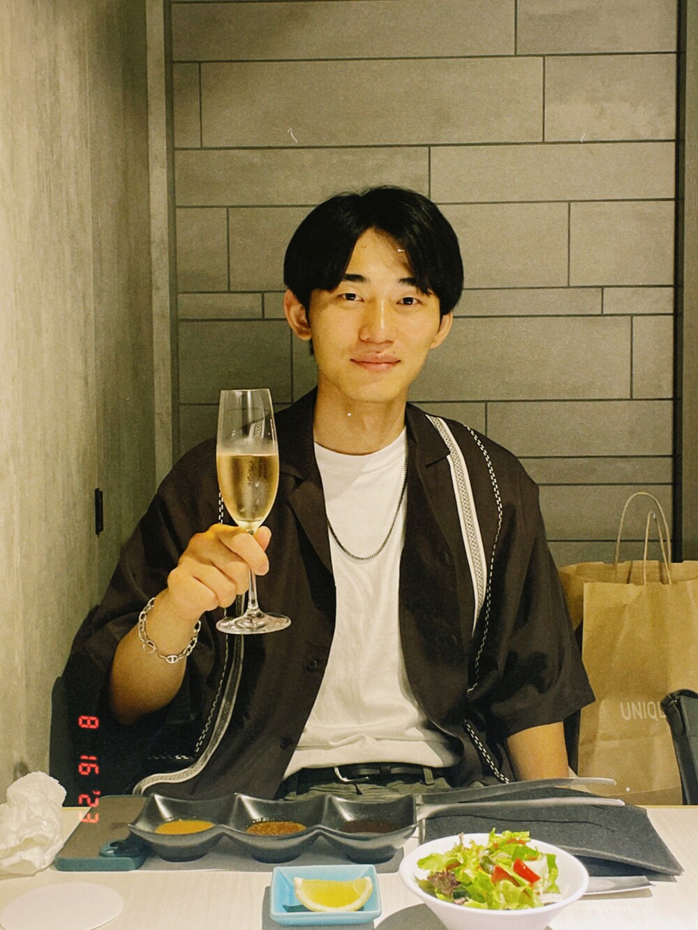 「夏コーデ」｜「UNIQLOのアイテム（スラックス、ブラック系）」を使った、a‘nca*さん（レディース・156cm）の冬コーディネートの4枚目の写真