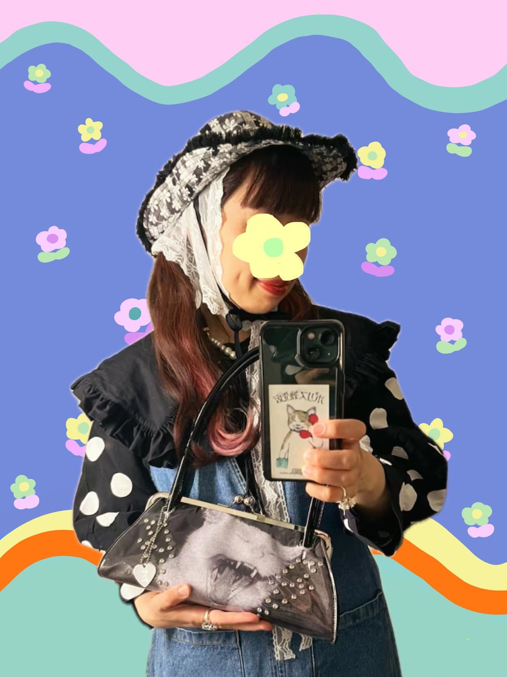 ホワイト系のその他パンツ、ピンク系のスニーカー、ブラック系のハンドバッグを着用したレディースの春コーディネートの5枚目の写真