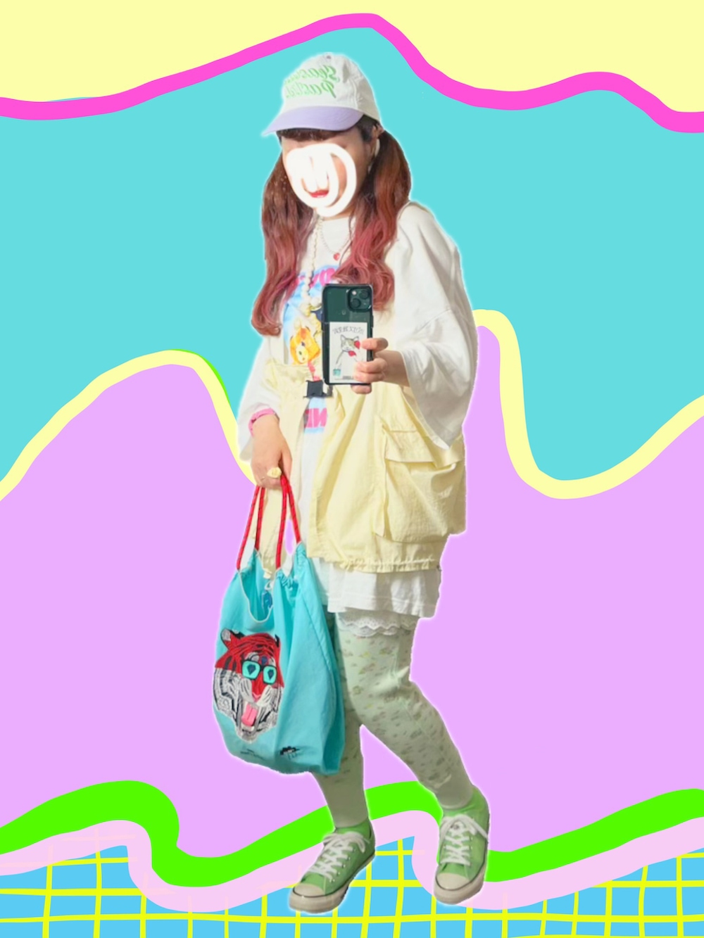 ホワイト系のTシャツ/カットソー、ホワイト系のベスト、ホワイト系のその他パンツを着用したレディースの夏コーディネートの2枚目の写真