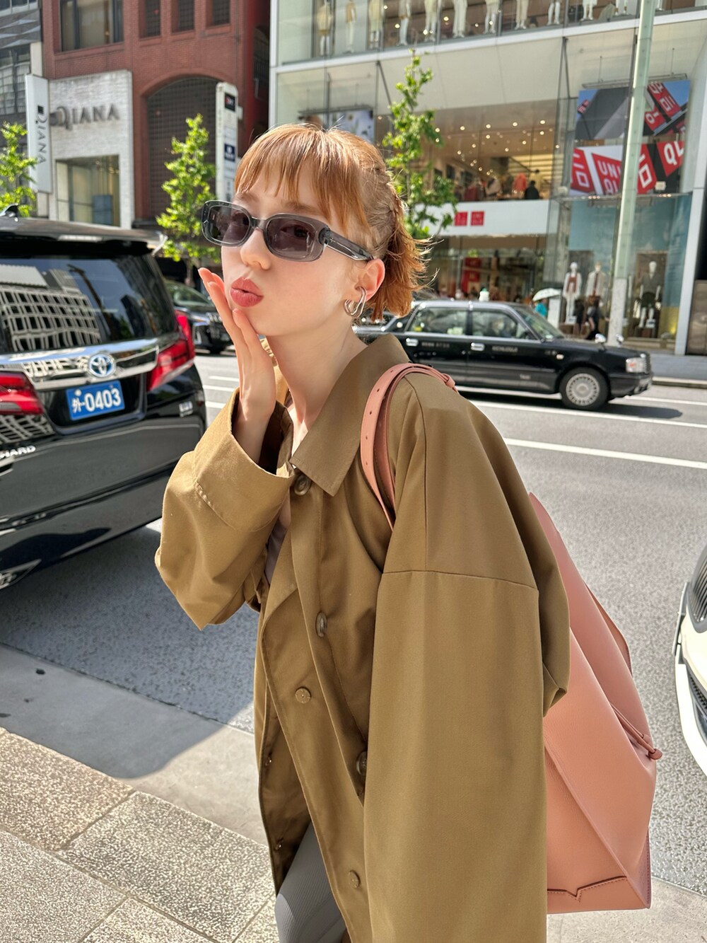「カジュアルコーデ、大人カジュアル、トレーニング、スポーツミックス」｜「von holzhausenのアイテム（トートバッグ、ピンク系）」を使った、alolceさん（レディース・160cm）の春コーディネートの2枚目の写真