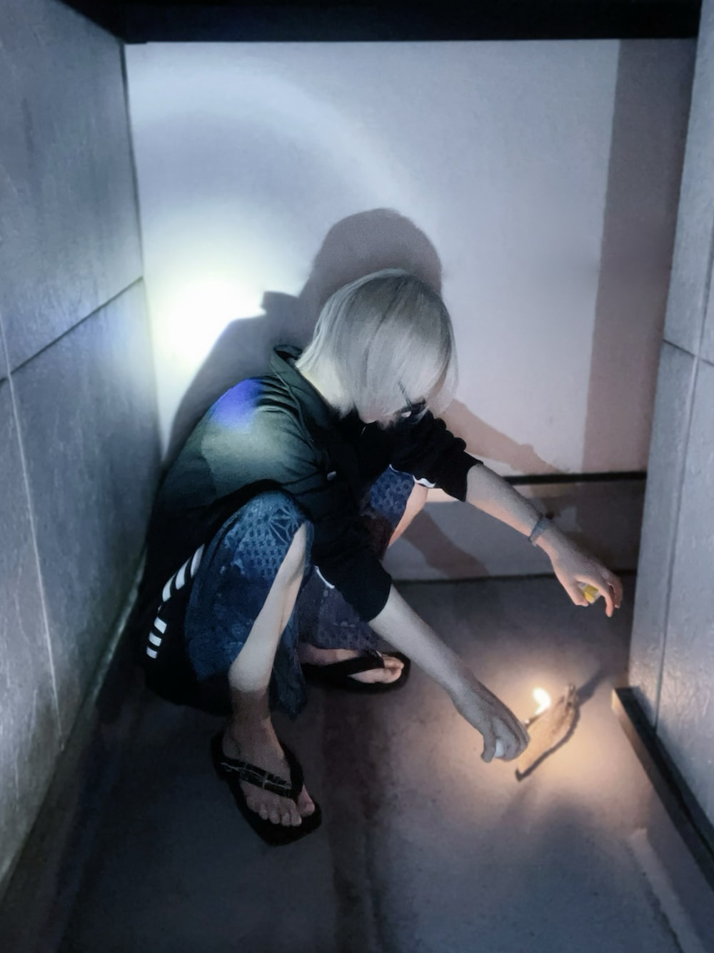 「神社のアイテム（ネックレス、ブルー系）」を使った、x20211112さん（メンズ・154cm）の夏コーディネートの2枚目の写真