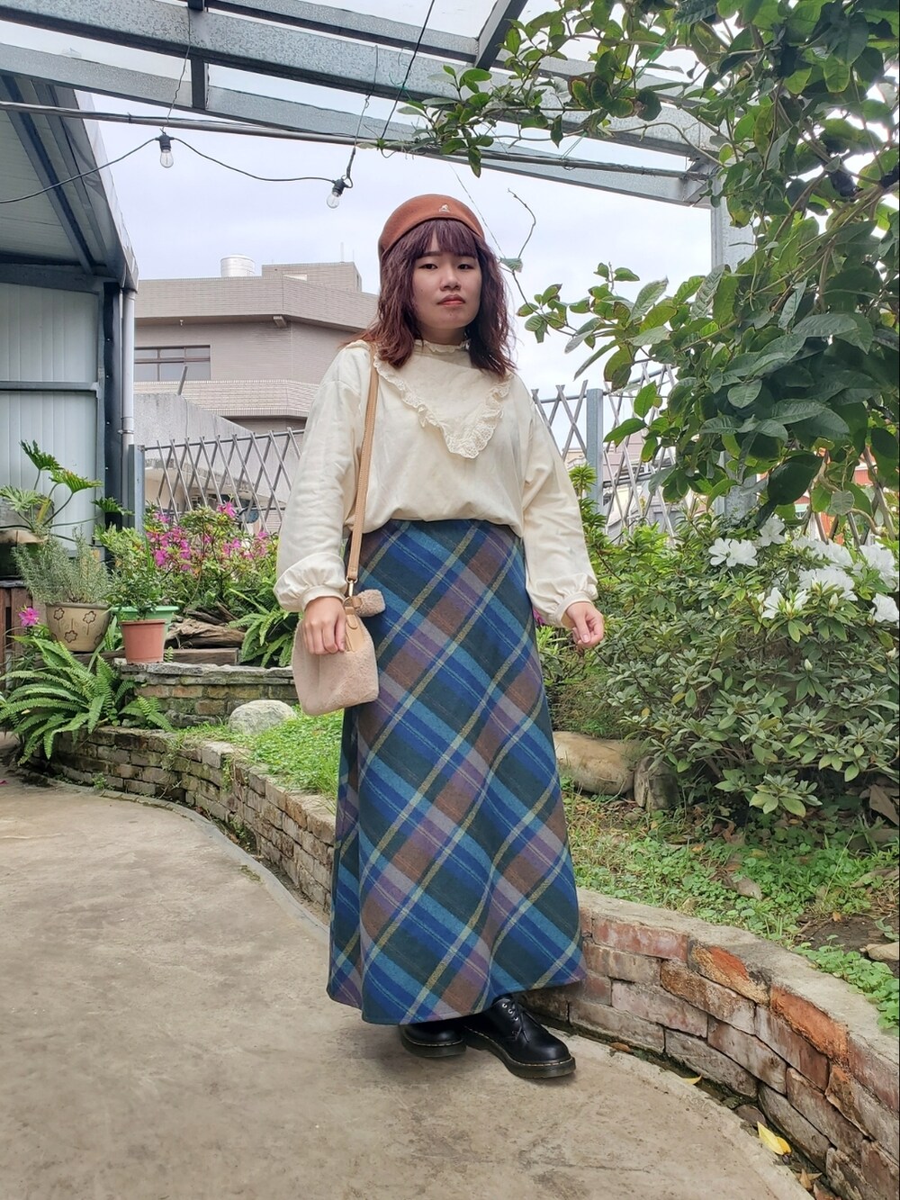 「ootd、春コーデ、大人カジュアル、低身長、色違いコーデ、差し色、復古、vintage」｜「Samansa Mos2の【FROM ENGLAND】ブリティッシュウールダッフルコート（ダッフルコート、グリーン系）」を使った、呱呱🍯さん（レディース・152cm）の春コーディネートの2枚目の写真