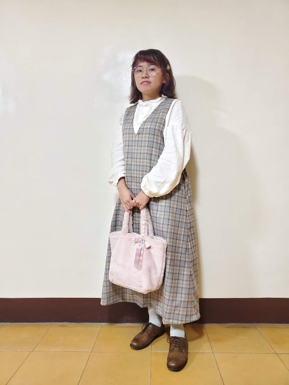 「大人カジュアル、WEARハロウィン2022、秋コーデ、冬コーデ、低身長、低身長コーデ」｜「Samansa Mos2の透かし編みセーラー襟カーディガン（カーディガン/ボレロ、ホワイト系）」を使った、呱呱🍯さん（レディース・152cm）の秋コーディネートの2枚目の写真