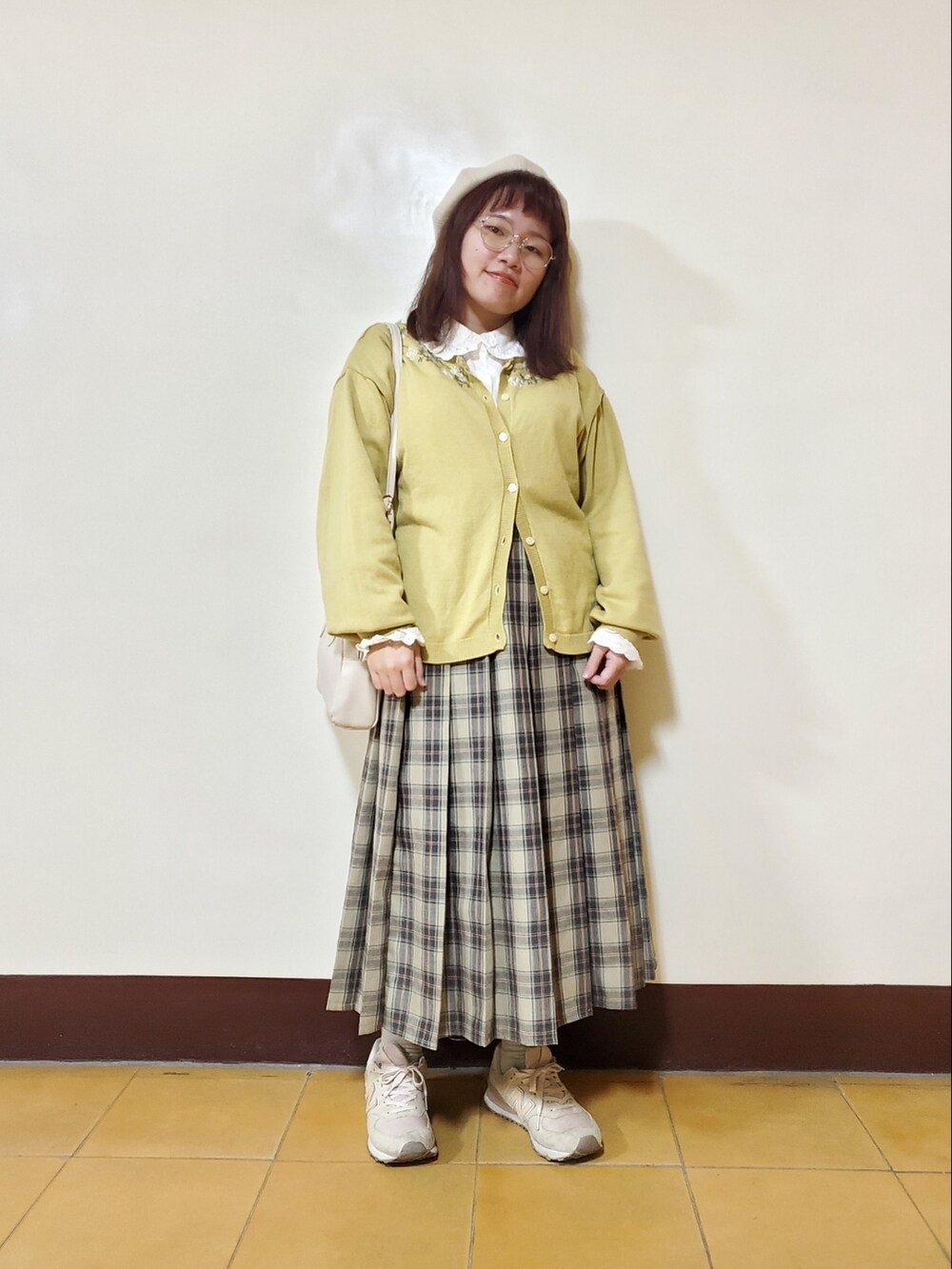「いまどきジャケット写真、春コーデ、刺繍、大人カジュアル、大人かわいい、低身長、色合わせ」|「ehka sopoのレース襟ブラウス(シャツ/ブラウス、ホワイト系)」を使った、呱呱🍯さん(レディース・152cm)の春コーディネートの3枚目の写真