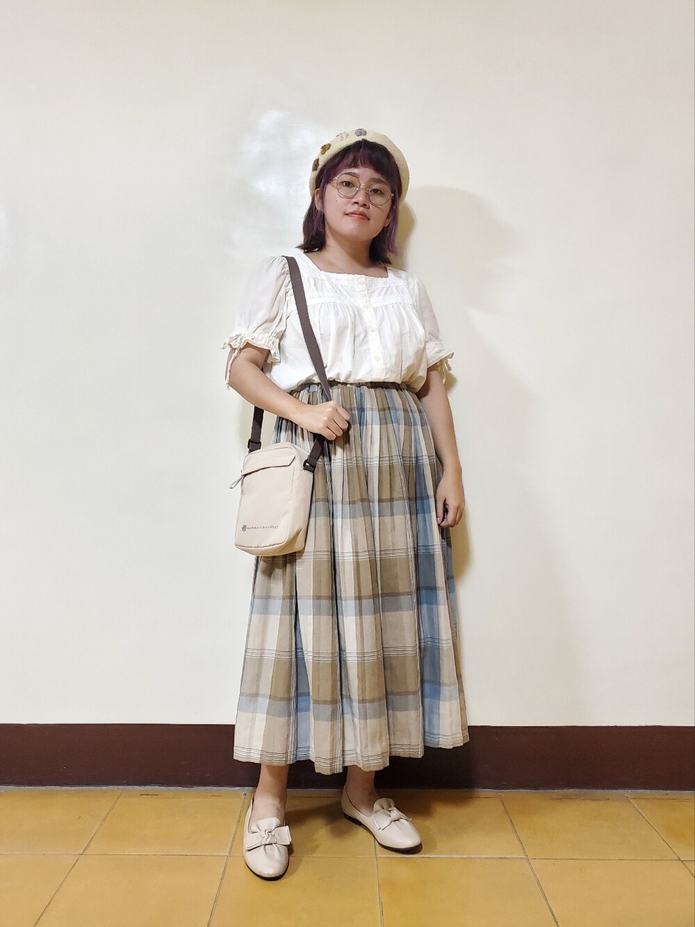 「大人カジュアル、秋コーデ、色違いコーデ、低身長、大人かわいい」｜「earth music&ecologyの3wayマウンテンパーカー ＊（マウンテンパーカー、ベージュ系）」を使った、呱呱🍯さん（レディース・152cm）の秋コーディネートの2枚目の写真