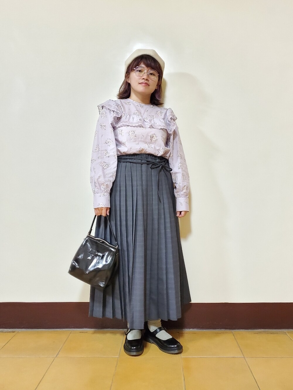 「WEARハロウィン2022、ootd、秋コーデ、冬コーデ、大人カジュアル、大人女子、大人かわいい、低身長」｜「Samansa Mos2の透かし編みセーラー襟カーディガン（カーディガン/ボレロ、ホワイト系）」を使った、呱呱🍯さん（レディース・152cm）の秋コーディネートの4枚目の写真
