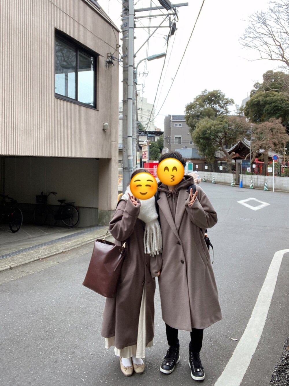 「冬コーデ、大晦日、デート、低身長」｜「Aunt Marie'sのボリュームマフラー  / AUNT MARIE'S（マフラー、ホワイト系）」を使った、ビス子さん（レディース・149cm）の冬コーディネートの2枚目の写真