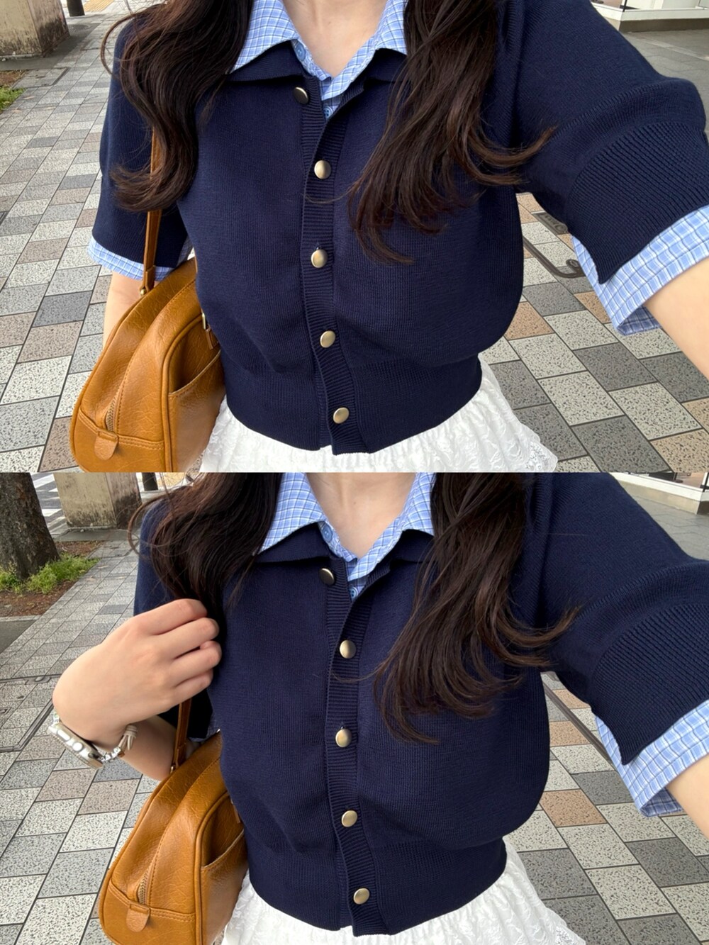 春夏お出かけコーデ❤️ニットワンポイントセーター ゆうは(one after another NICE CLAUP)｜one after another NICE