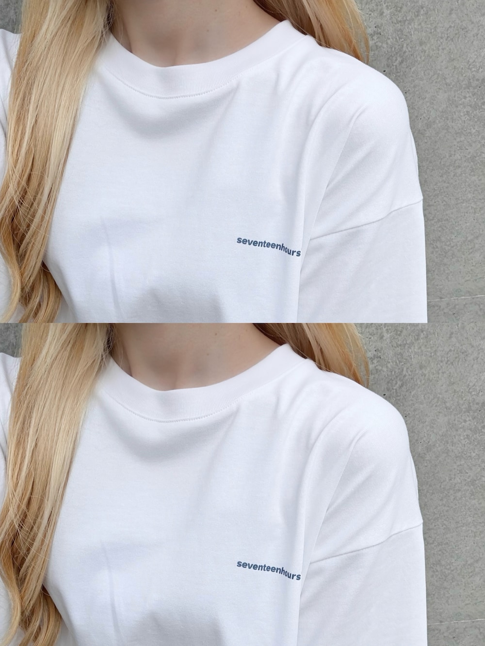 ブラック系のスニーカー、ホワイト系のTシャツ/カットソー、ホワイト系のパンツを着用したレディースの夏コーディネートの3枚目の写真