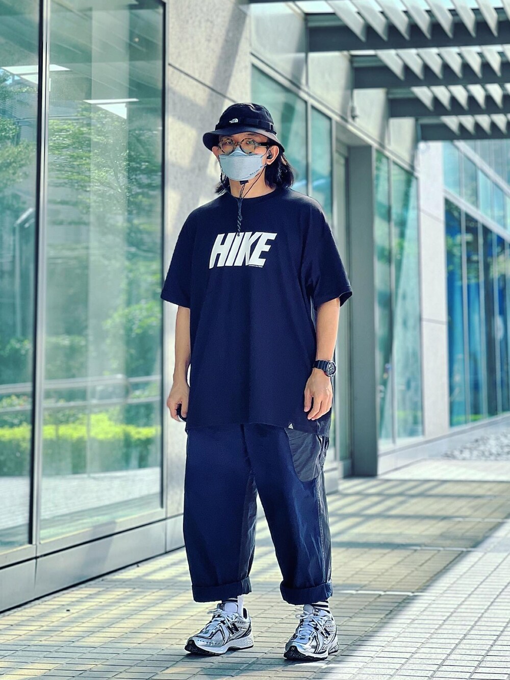 「NIKE、ACG、clubstubborn、New Balance、THE NORTH FACE、ootd、streetstyle、streetfashion、menswear」｜「NIKE ACGのアイテム（Tシャツ/カットソー、ブラック系）」を使った、Colorholic manさん（メンズ・172cm）の秋コーディネートの2枚目の写真