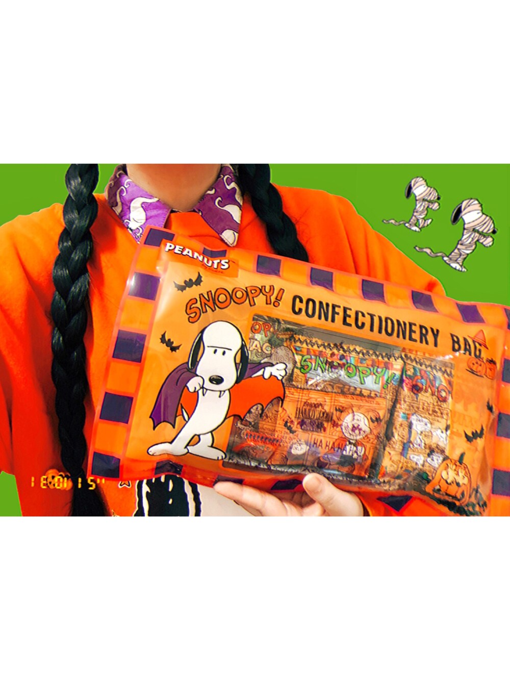 「Halloween、ハロウィン、ＳＮＯＯＰＹ、スヌーピー、古着、古着MIX、used」｜「WEGOのアイテム（トップス、オレンジ系）」を使った、DOSOさん（レディース・151cm）の秋コーディネートの2枚目の写真