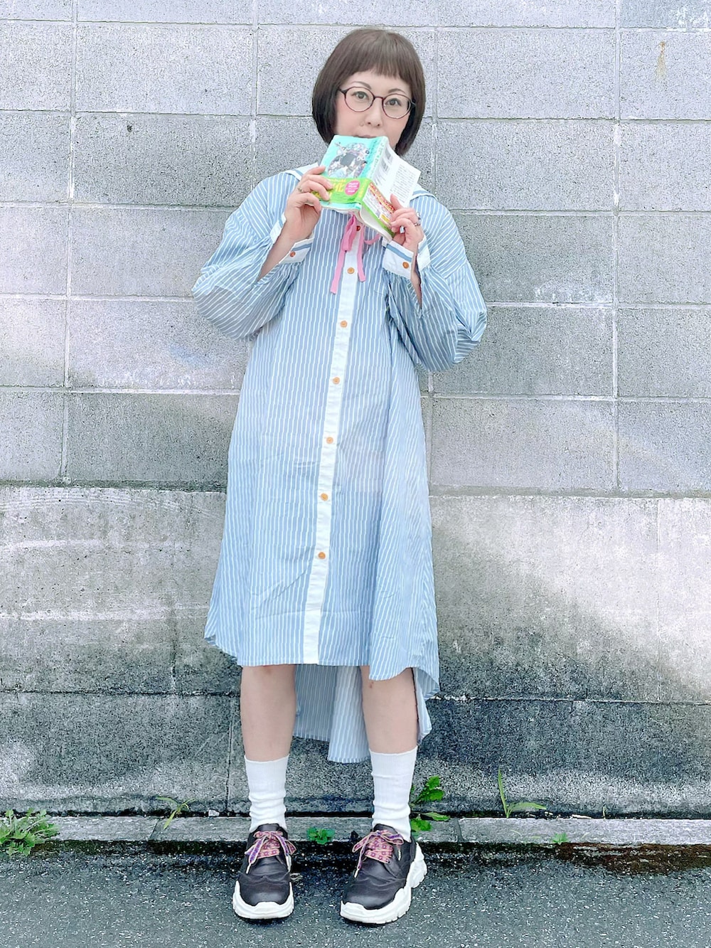グラニフ　四畳半神話大系　明石さん　ワンピース グラニフ 四畳半神話大系 明石さん ワンピース - メルカリ