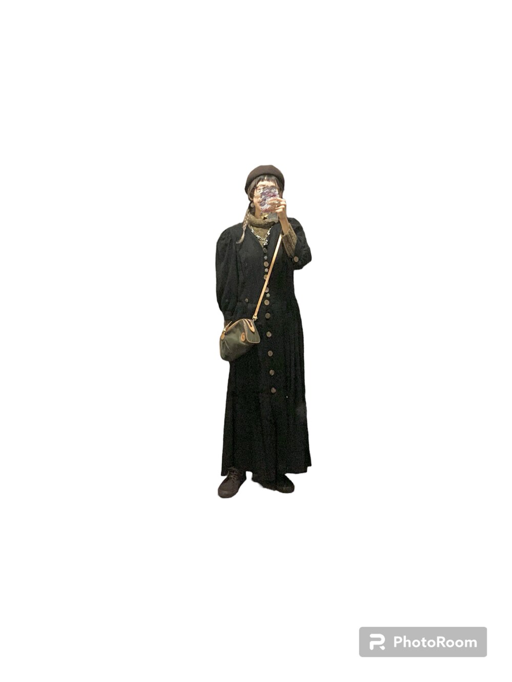 その他のジャケット/アウター、ブラック系のワンピース/ドレス、ブラウン系のシューズを着用したレディースの春コーディネートの2枚目の写真