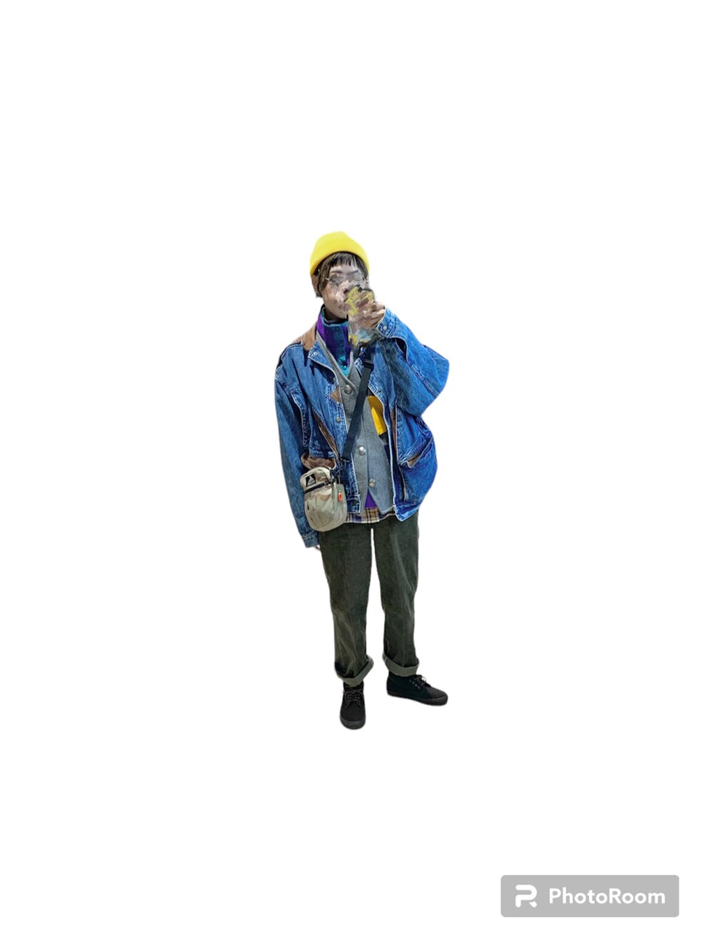 「古着MIX、古着コーデ、フリース、フリースプルオーバー、ポケット付き、アウトドアミックス」｜「Dickiesのアイテム（パンツ、グリーン系）」を使った、てれれさん（レディース・162cm）の冬コーディネートの2枚目の写真