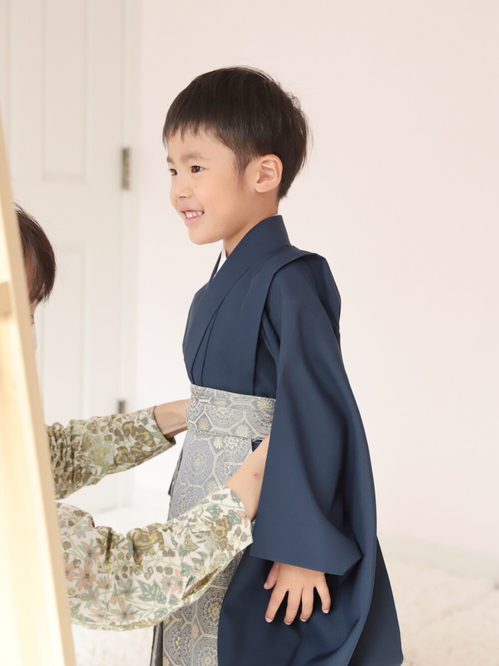 「七五三、袴、5歳、お誕生日」｜「袴のアイテム（着物、ブラック系）」を使った、Ren☆さん（キッズ・110cm）の秋コーディネートの5枚目の写真