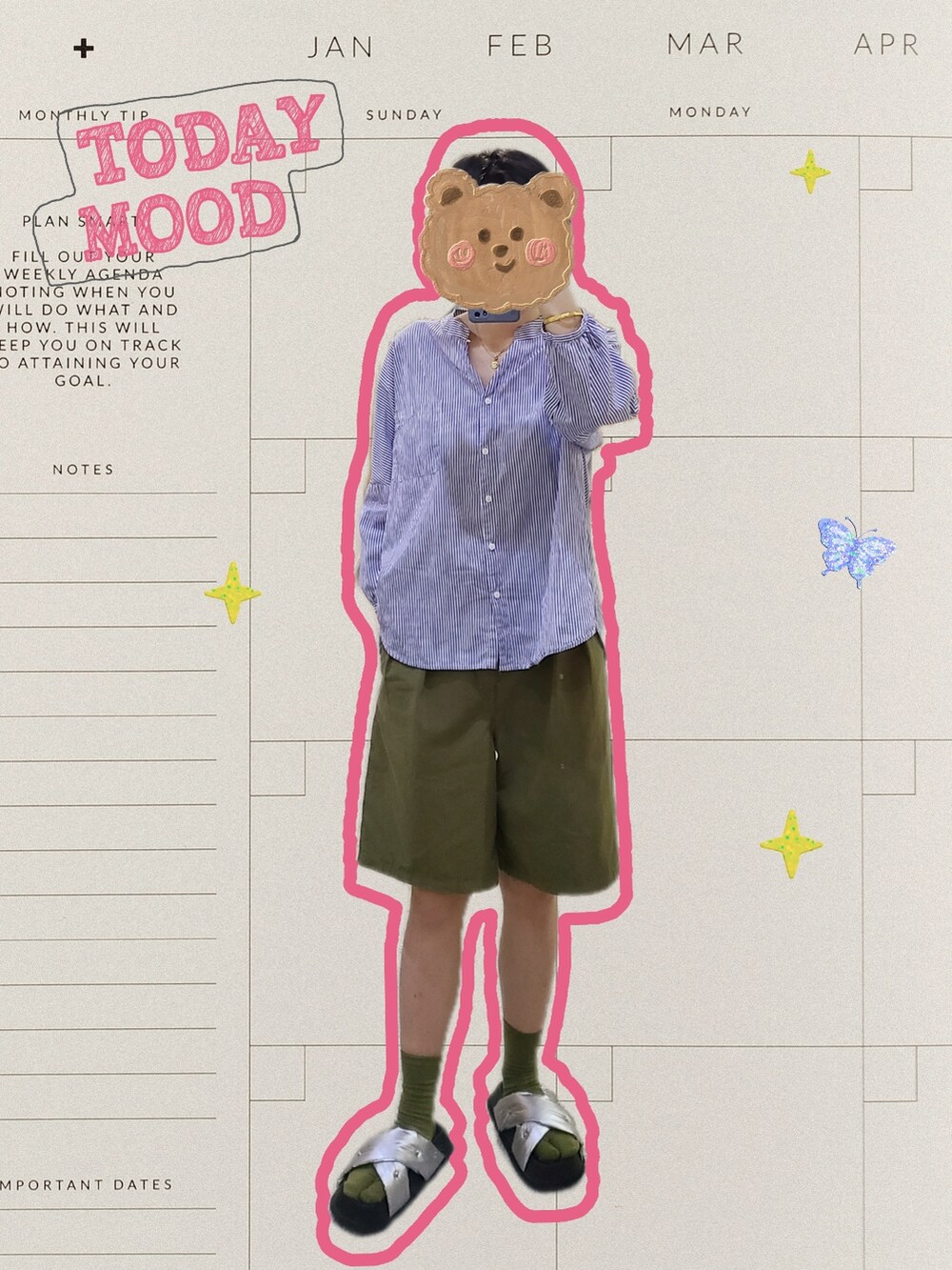 「ootd、街头搭配、休闲、基础款、盐系风格」｜「URBAN RESEARCHのアイテム（カーゴパンツ、グリーン系）」を使った、权二さん（レディース・165cm）の秋コーディネートの2枚目の写真