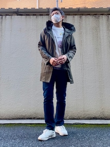 ブラックバレットバイニールバレット モッズコート ジャケット フリースインナー BLACKBARRETT by NEIL BARRETTのモッズコートを使ったメンズ人気