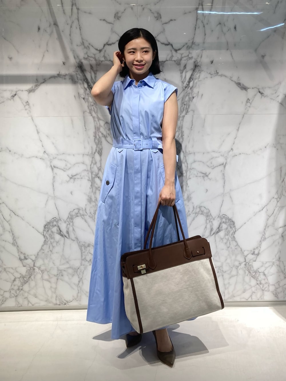 allureville × CLASSY.ONLINE】サイドタックシャツワンピースを
